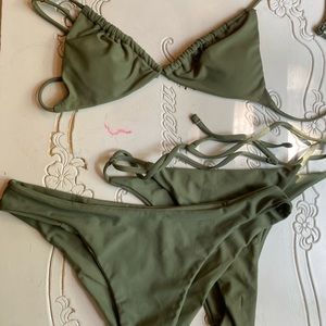 Triangle Swimsuit set with two different bottoms